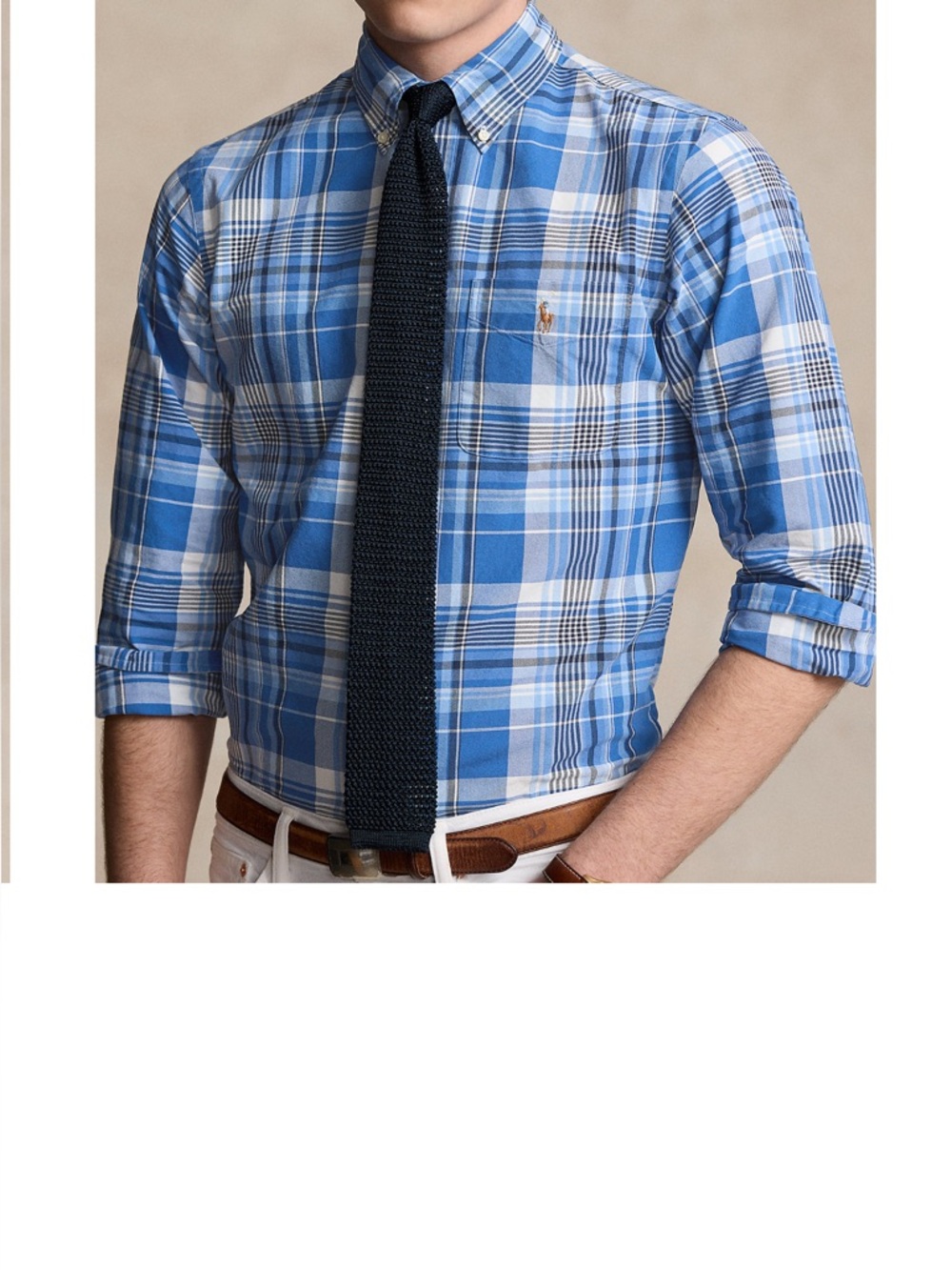 Polo by Ralph Lauren Blue Plaid Shirt NWT!